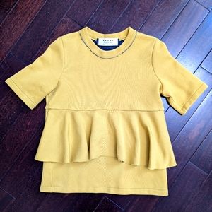 Marni Commessa Ruffle Top - Ochre Yellow